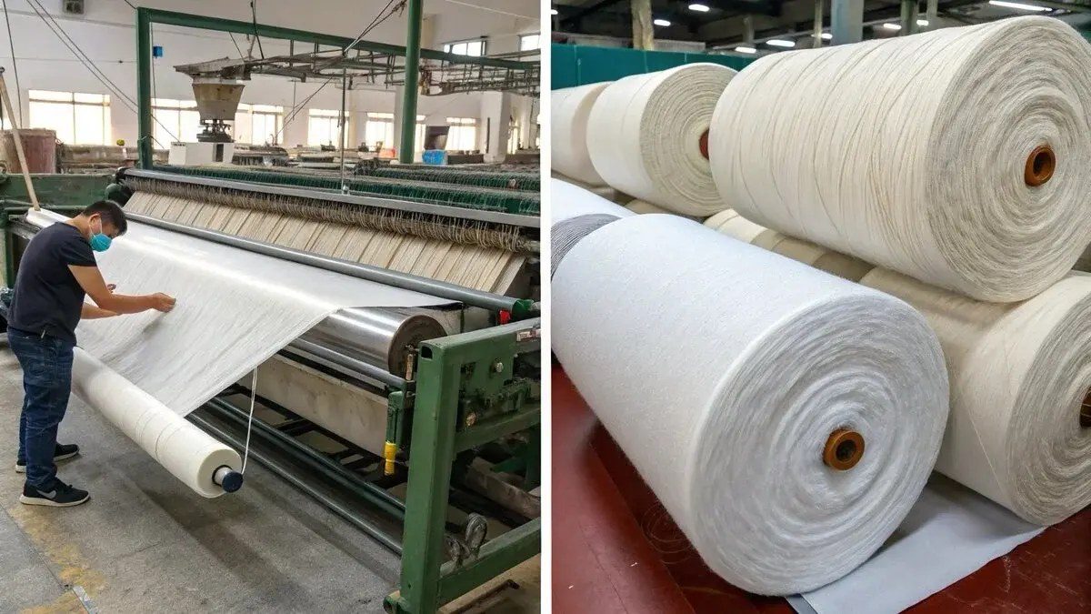 Weaving workshop · every roll inspected off the loom